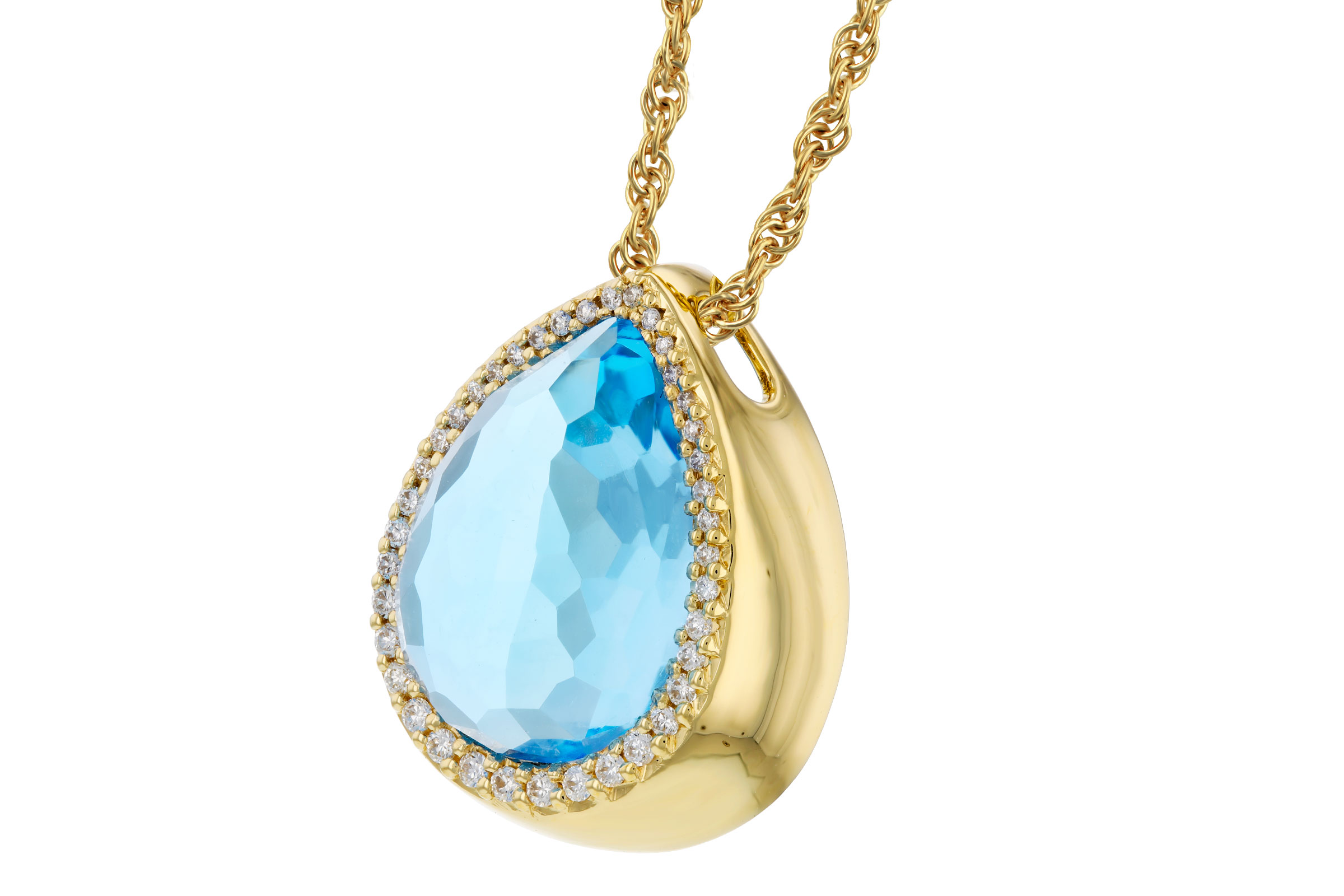 D330-64895: NECK 5.78 LONDON BLUE TOPAZ 5.92 TGW (14x10MM)