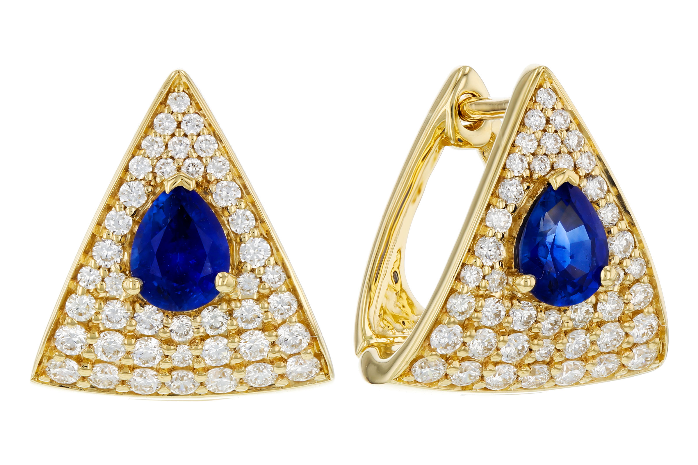 D330-65795: EARRINGS .65 TW SAPPHIRE 1.20 TGW (5x4MM SA)