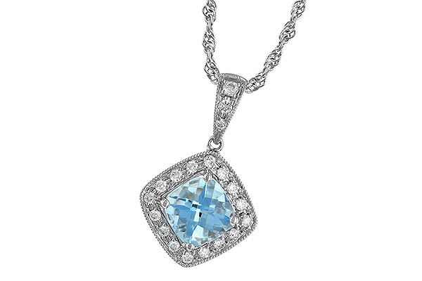 E061-54849: NECKLACE .80 AQUA .93 TGW