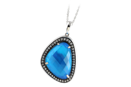 E242-47613: NECK 11.99 BLUE TOPAZ 12.19 TGW