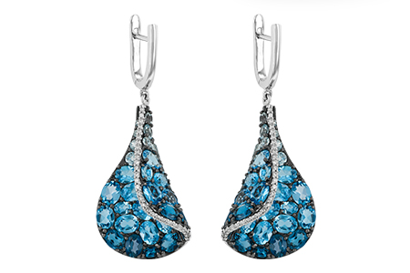 E242-50295: EARR 6.86 BLUE TOPAZ 7.05 TGW