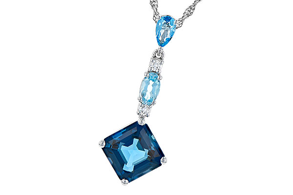 E327-93949: NECK 2.95 TW BLUE TOPAZ 3.00 TGW