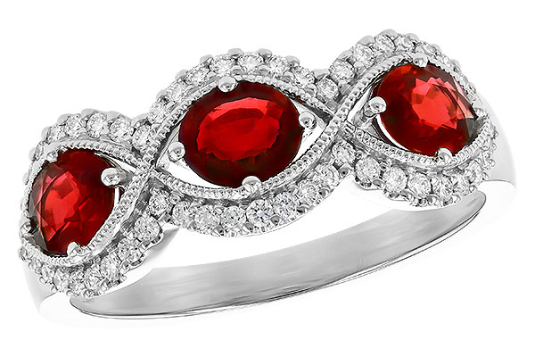 E327-94876: LDS WED RG 1.10 TW RUBY 1.35 TGW (6x4MM RUBY)