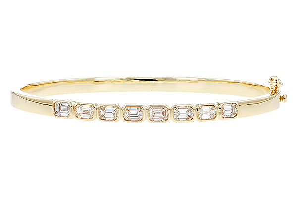 E328-84867: BANGLE 2.00 TW EMERALD CUTS