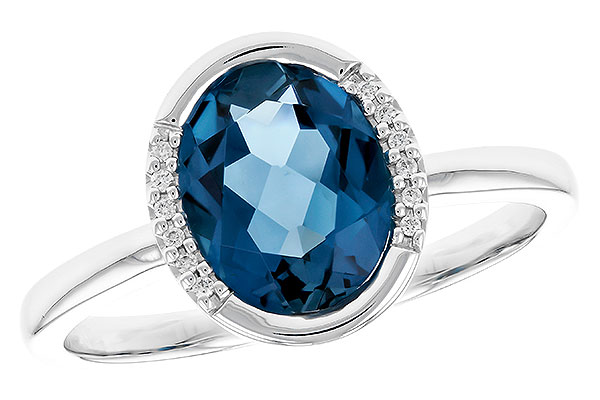 E328-85795: LDS RG 1.90 TW LONDON BLUE TOPAZ 1.93 TGW(9x7 LBT)