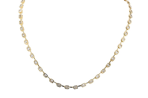 E328-86676: NECKLACE 2.05 TW BAGUETTES (17 INCHES)