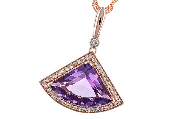 E329-74831: NECKLACE 2.80 AMETHYST 2.97 TGW