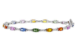 E329-74895: BRACELET 4.76 MULTI-COLOR SAPPH 5.08 TGW (7")