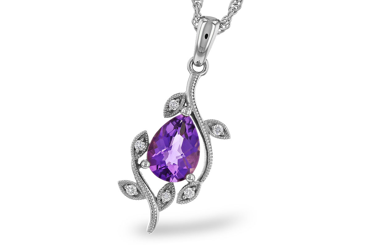 E329-75776: NECKLACE .88 AMETHYST .93 TGW (8x6MM AMY)