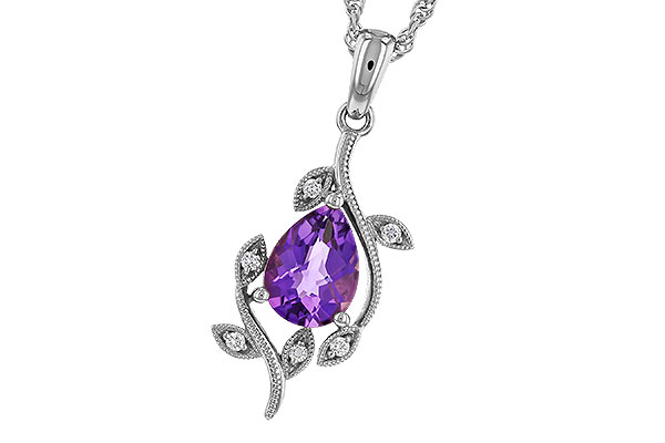 E329-75776: NECKLACE .88 AMETHYST .93 TGW (8x6MM AMY)