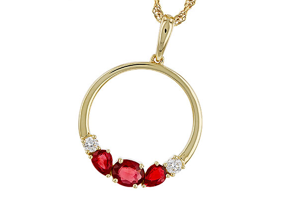 E329-76704: NECKLACE .79 RUBY .89 TGW