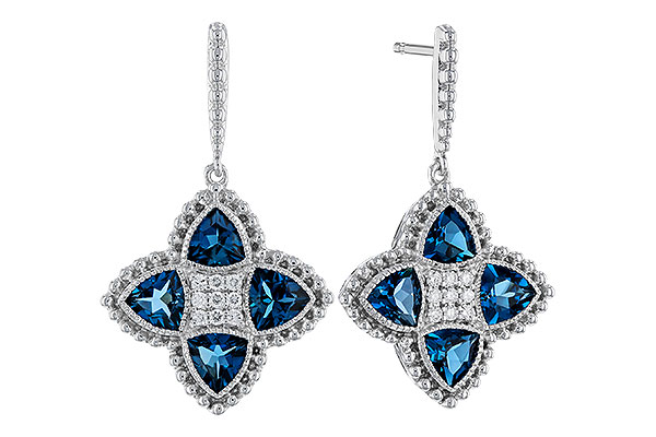 E329-77558: EARRINGS 1.73 LONDON BLUE TOPAZ 1.82 TGW