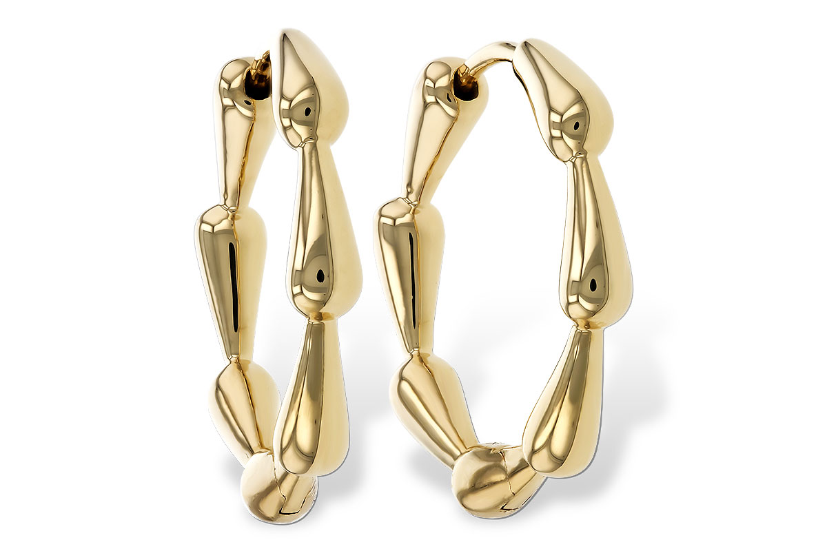 E329-78504: GOLD EARRINGS (21MM)