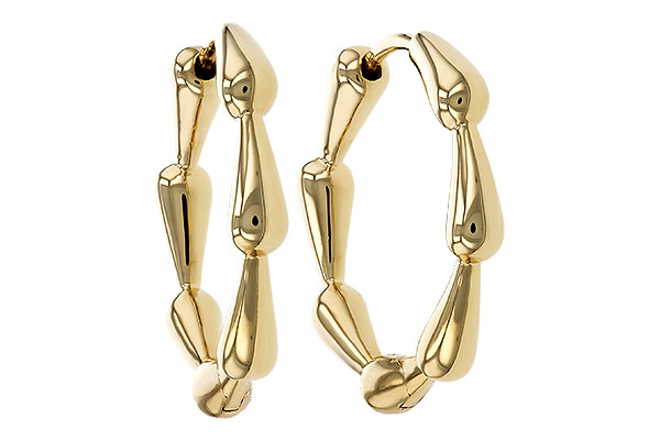 E329-78504: GOLD EARRINGS (21MM)