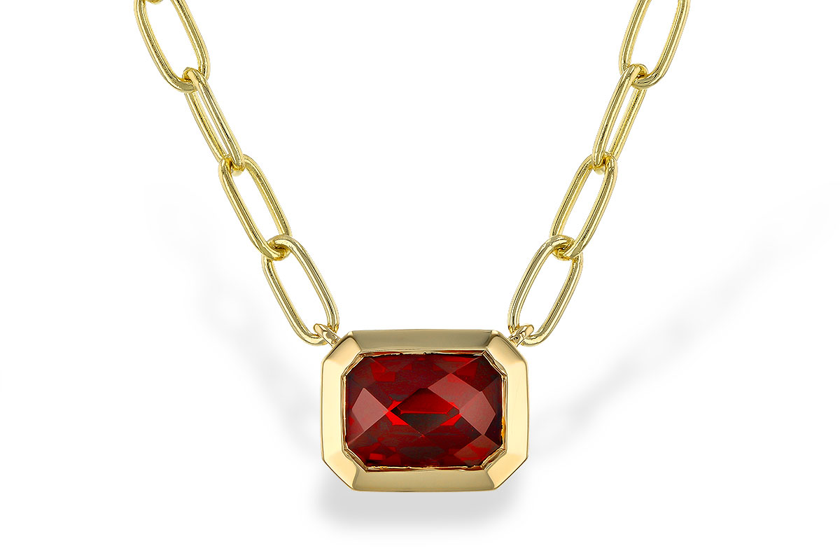 E329-78522: NECKLACE 1.45 GARNET (18")