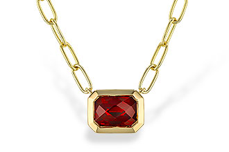 E329-78522: NECKLACE 1.45 GARNET (18")