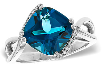 E329-79413: LDS RG 4.42 LONDON BLUE TOPAZ 4.50 TGW (10MM LBT)