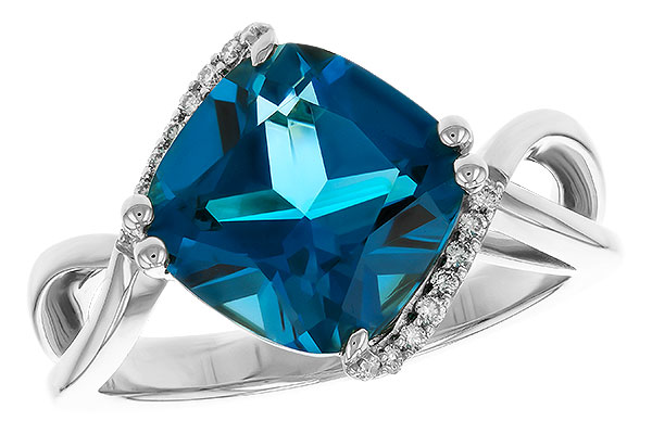 E329-79413: LDS RG 4.42 LONDON BLUE TOPAZ 4.50 TGW (10MM LBT)