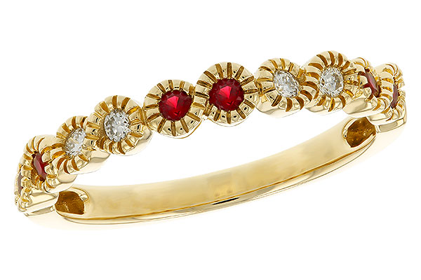 E329-79431: LDS WED RG .16 TW RUBY .25 TGW