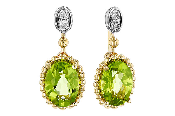 E329-80340: EARR 1.36 TW PERIDOT 1.42 TGW (7x5MM OV)