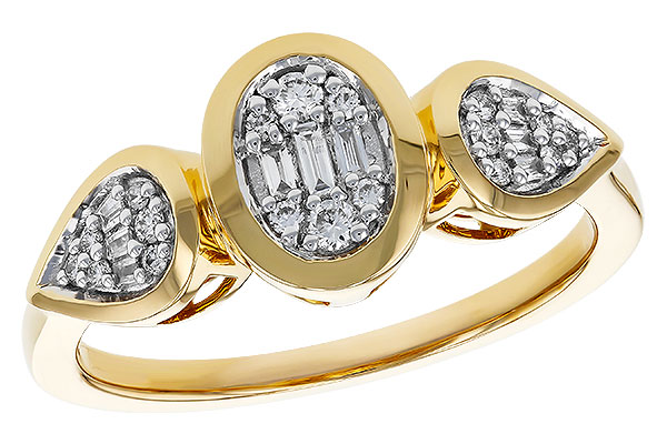 E329-81249: LDS DIA RG .07 TW BAGUETTE .17 TW