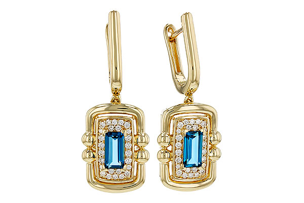 E330-63958: EARR .82 TW LONDON BLUE TOPAZ 1.00 TGW (6x3MM LBT)