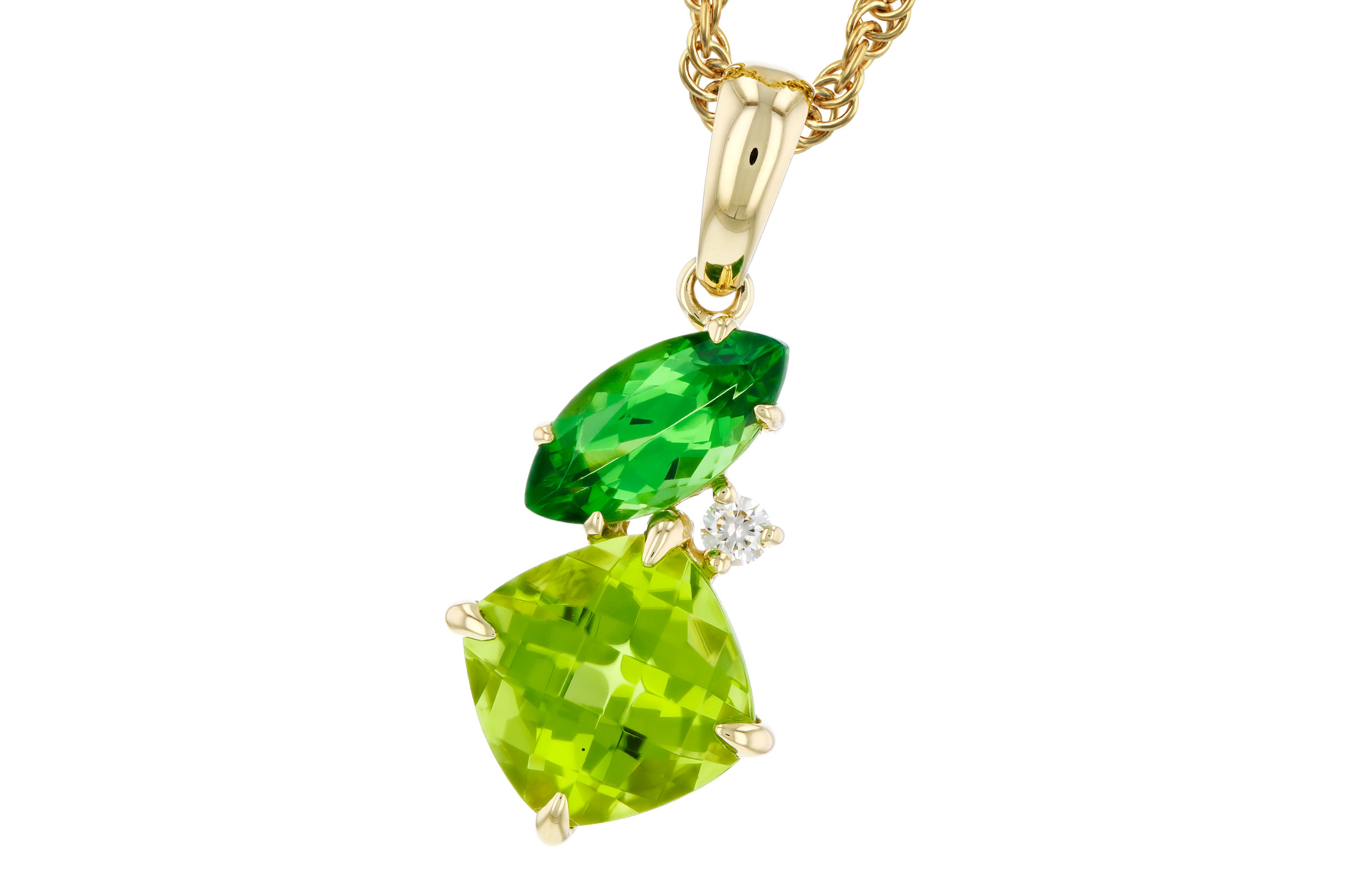 E330-66658: NECKLACE 1.97 TW SEMI-PREC (PER,TSAV) 2.00 TGW