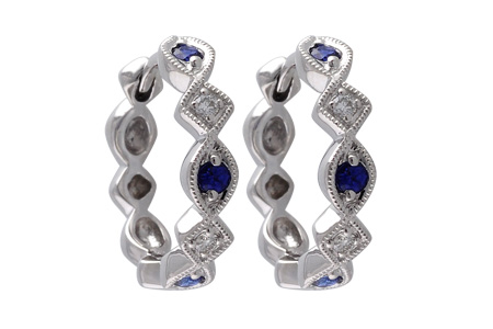 F056-09367: EARRINGS .20 SAPP .25 TGW