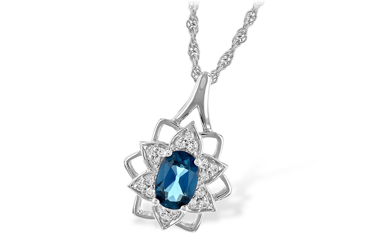F244-33922: NECK .47 BLUE TOPAZ .56 TGW