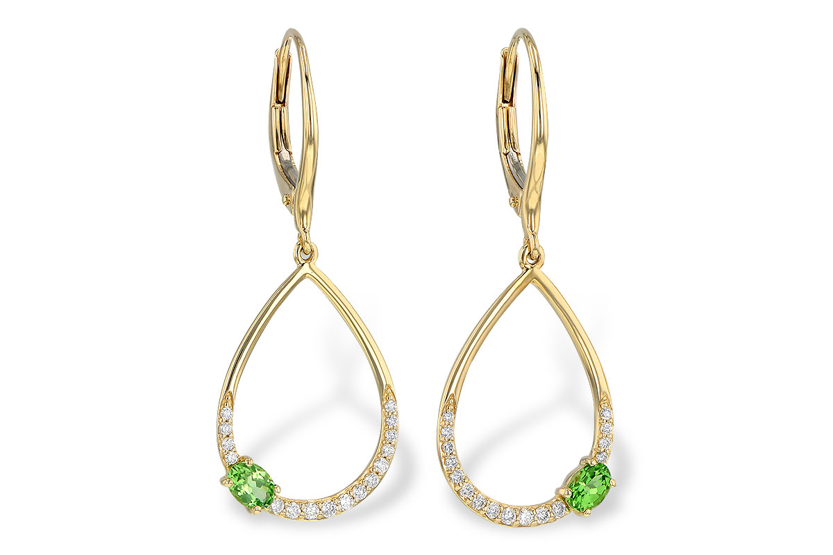 F245-25785: EARR .33 GREEN GARNET .49 TGW