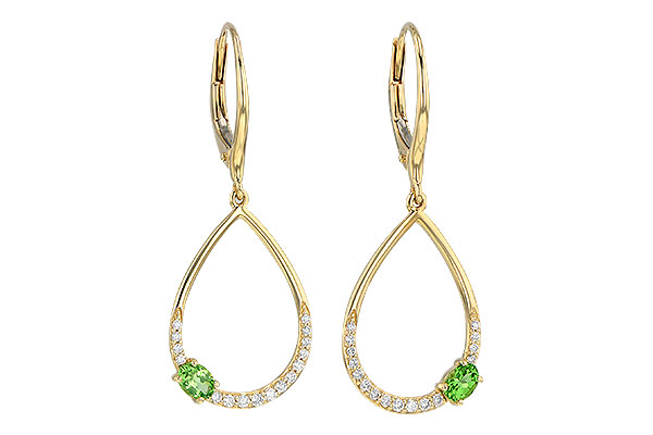 F245-25785: EARR .33 GREEN GARNET .49 TGW