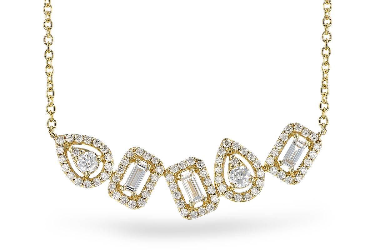 F327-94840: NECK .15 TW BAGUETTES .55 TW (18")