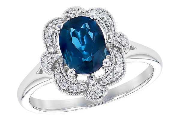 F327-97576: LDS RG 1.35 LONDON BLUE TOPAZ 1.50 TGW