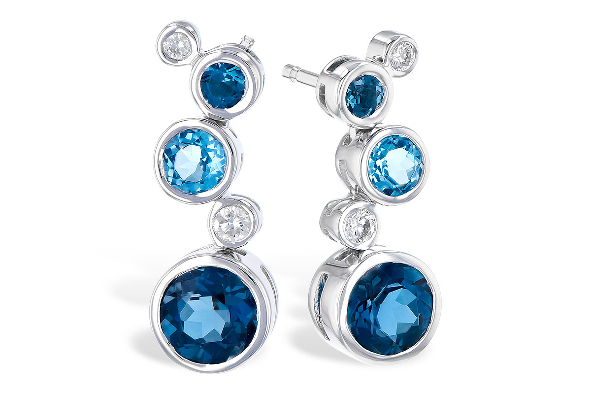 F327-97622: EARR 2.27 BLUE TOPAZ 2.40 TGW