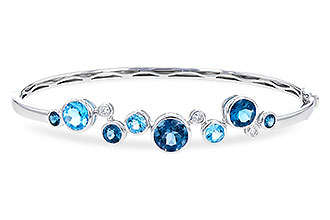 F328-82122: BANGLE 3.95 TW BLUE TOPAZ 4.06 TGW