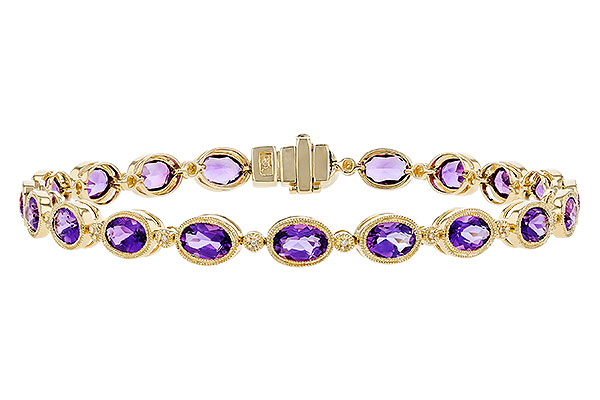 F328-83976: BRACELET 6.86 TW AMETHYST 6.90 TGW