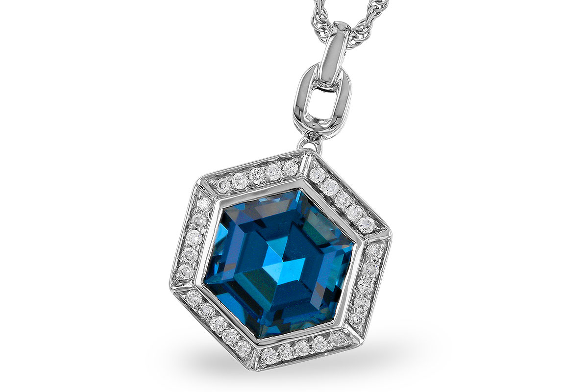 F329-74867: NECK 3.40 LONDON BLUE TOPAZ 3.55 TGW (9MM LBT)