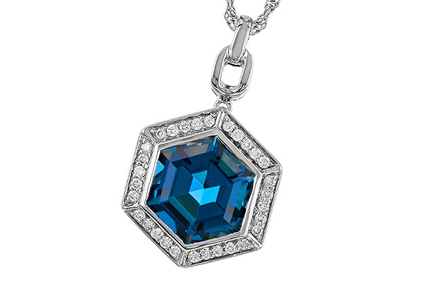 F329-74867: NECK 3.40 LONDON BLUE TOPAZ 3.55 TGW (9MM LBT)