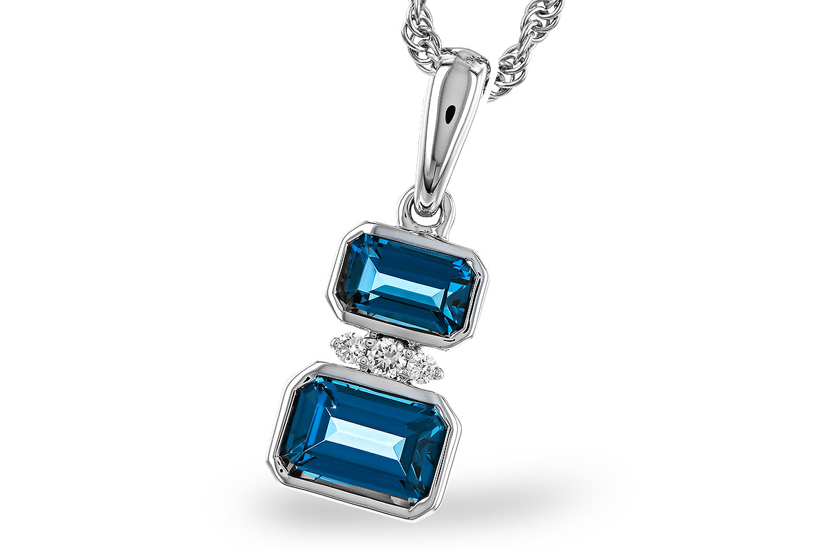 F329-74876: NECK .95 TW LONDON BLUE TOPAZ .98 TGW