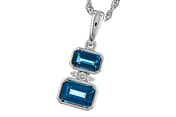 F329-74876: NECK .95 TW LONDON BLUE TOPAZ .98 TGW