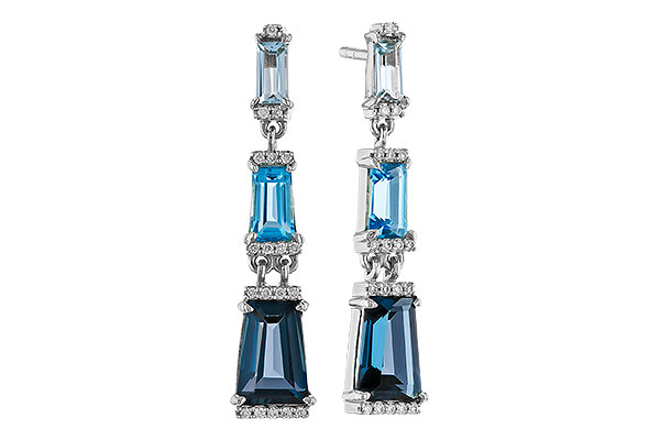 F329-76667: EARRINGS 2.55 BLUE TOPAZ 2.62 TGW