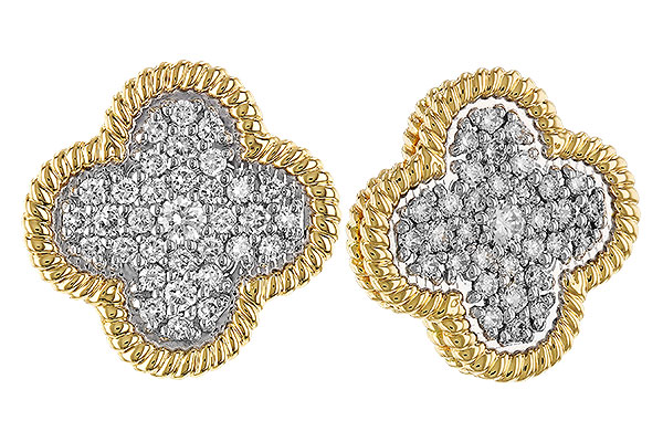 F329-77604: EARRINGS .50 TW