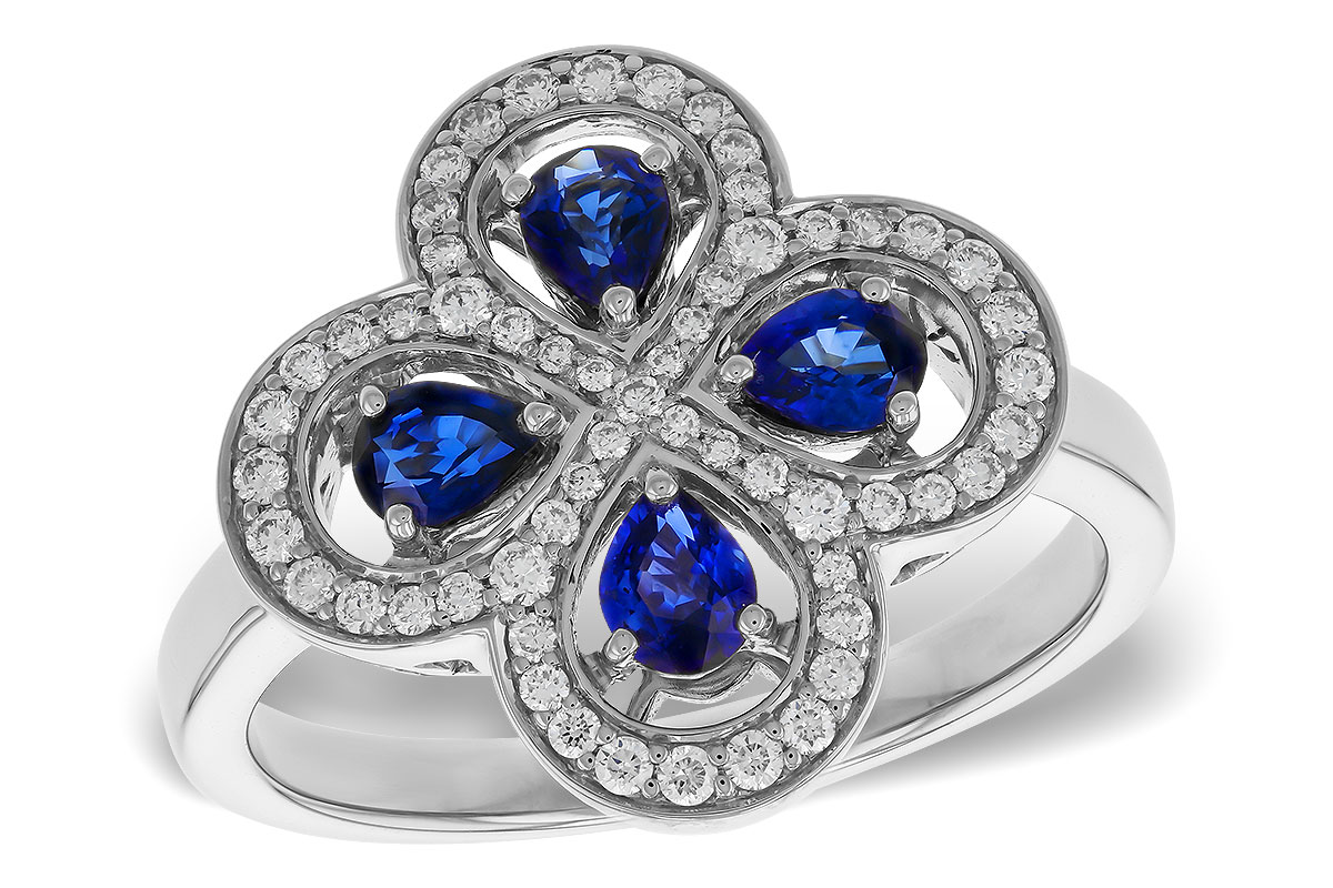 F329-78504: LDS RG .68 TW SAPPHIRE .96 TGW