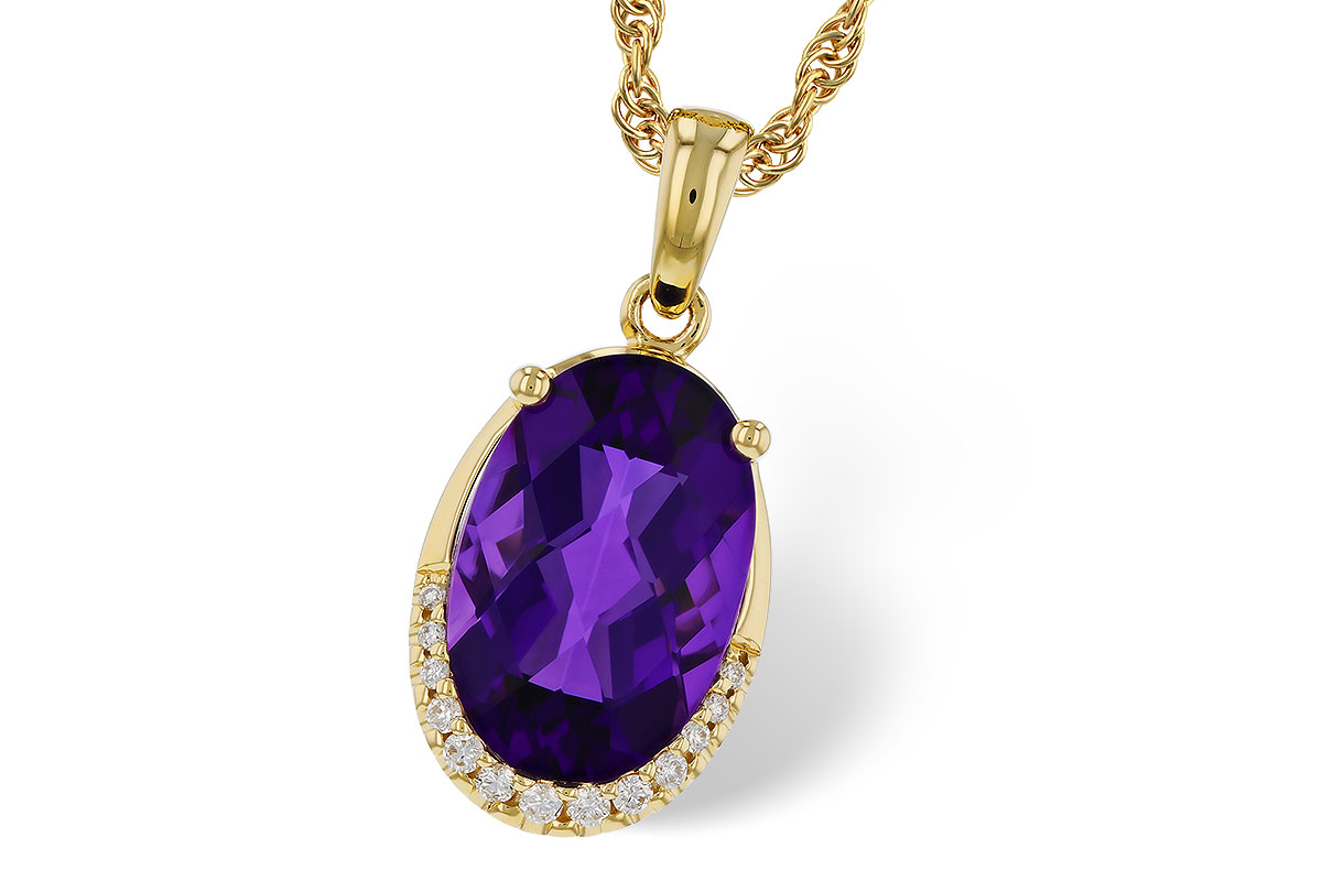 F329-81185: NECKLACE 2.70 AMETHYST 2.76 TGW (12x8MM OV)
