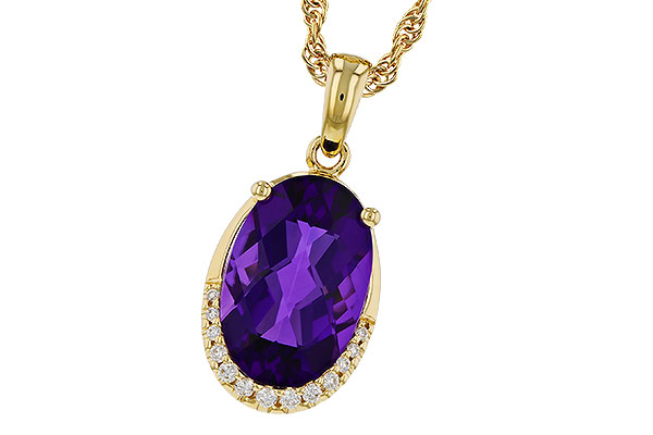 F329-81185: NECKLACE 2.70 AMETHYST 2.76 TGW (12x8MM OV)