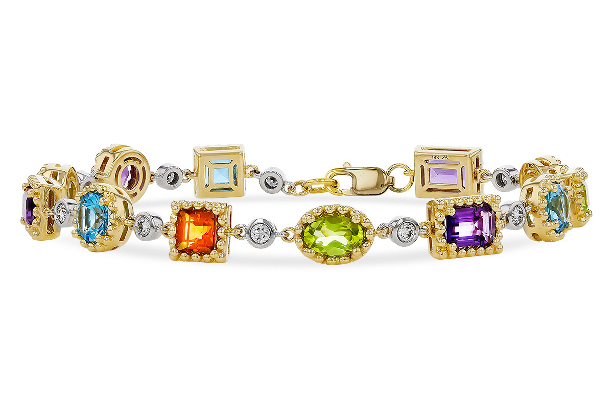 F329-81222: BRACELET 4.63 SEMI-PREC (AMY,BT,CIT,PER) 5.05 TGW