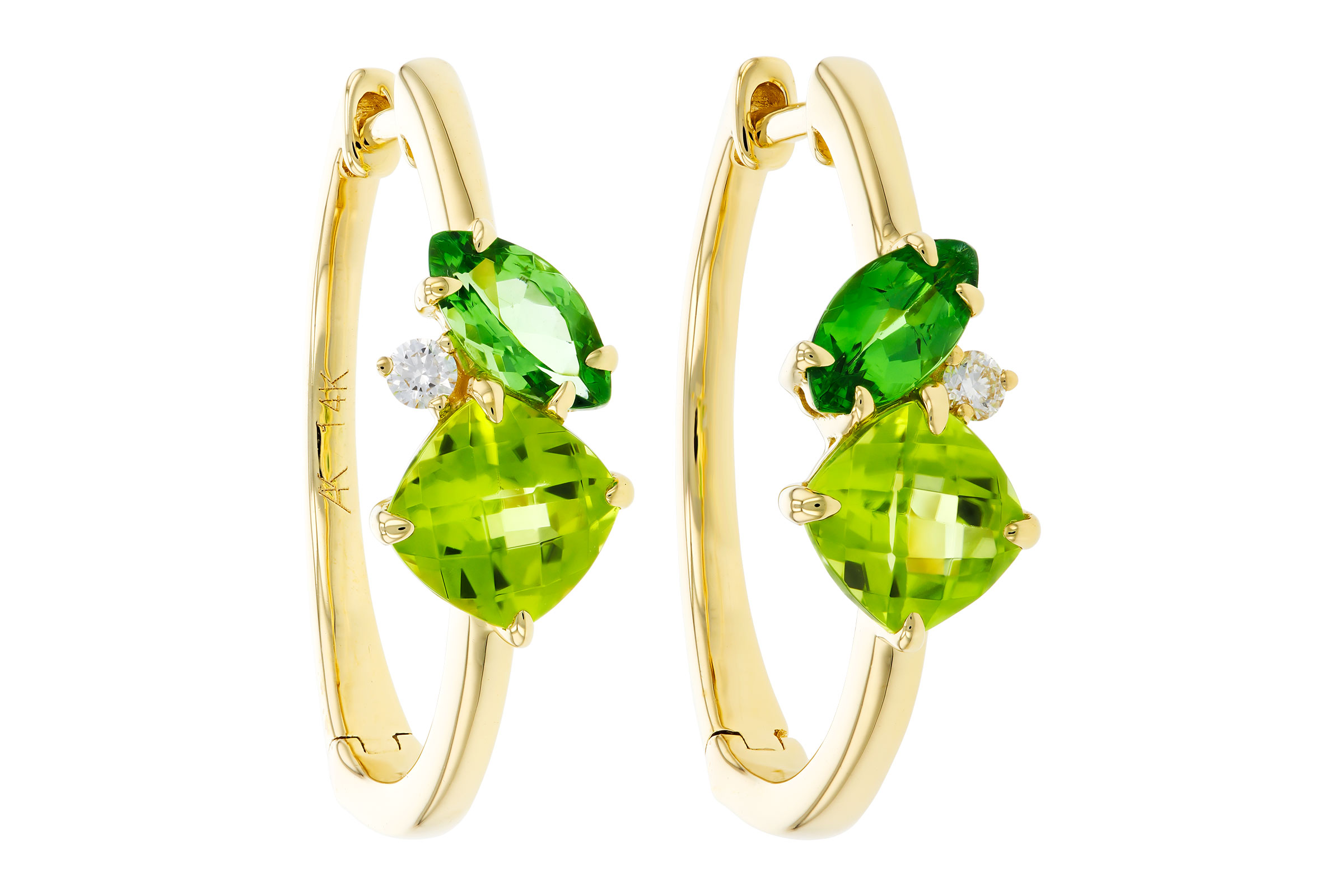 F330-65740: EARRINGS 1.69 TW SEMI-PREC (PER,TSAV) 1.73 TGW