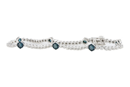 G243-37594: BRACELET .93 BLUE DIAS 1.62 TW