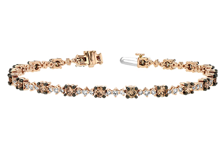 G243-42131: BRACELET 3.05 BROWN DIA 4.10 TW