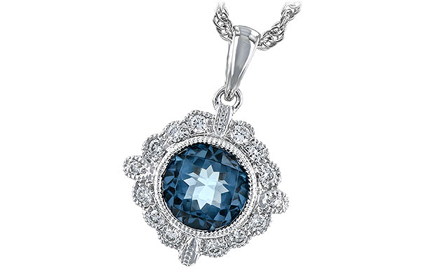 G244-30322: NECK .98 BLUE TOPAZ 1.10 TGW
